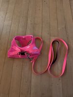 Hundegeschirr mit Leine pink guter Zustand