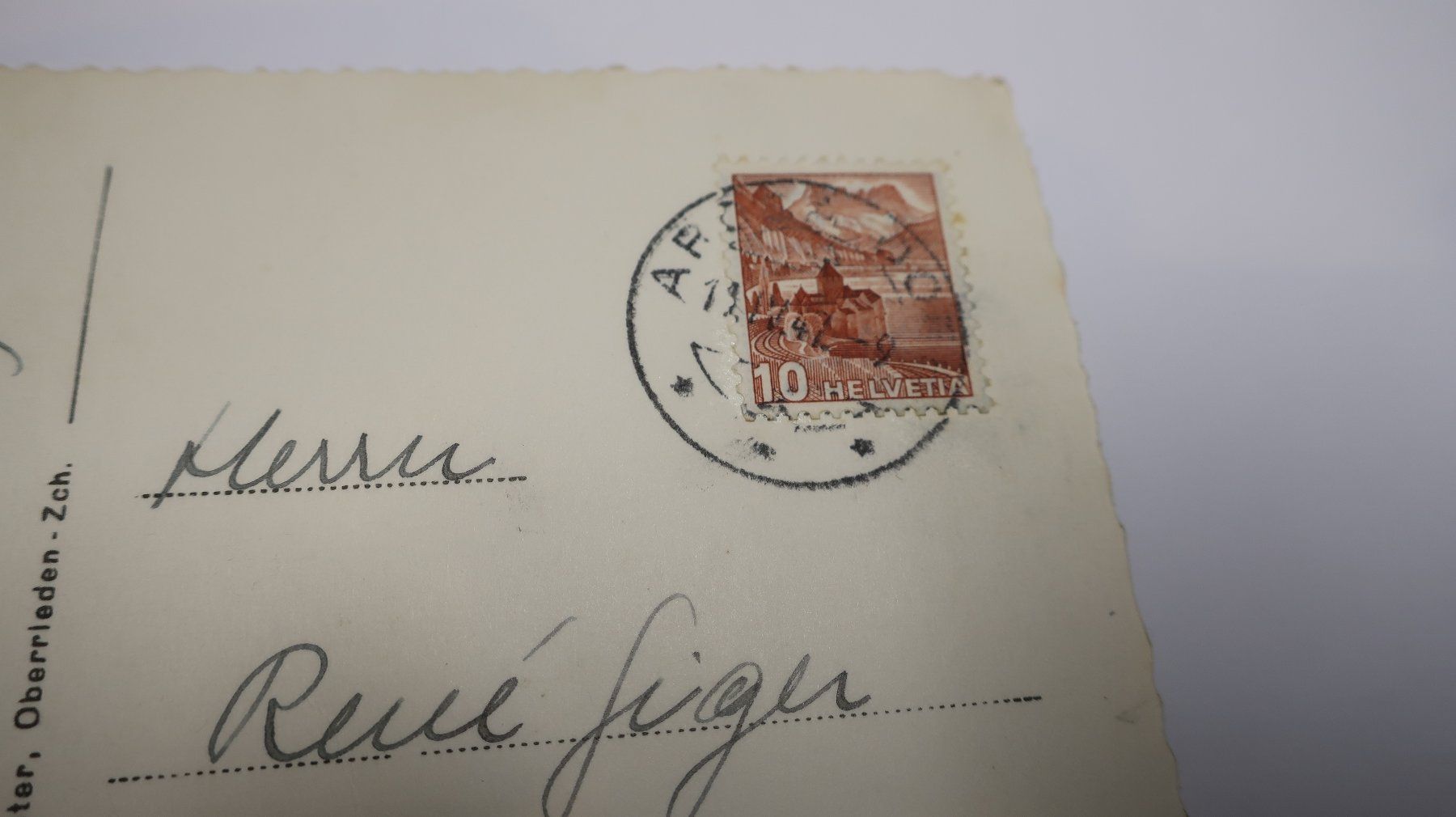 Cartoline postali: Inner Arosa mit Furkahörner  1947 – Usato da Cormoret venduto da Pascalll2001 5