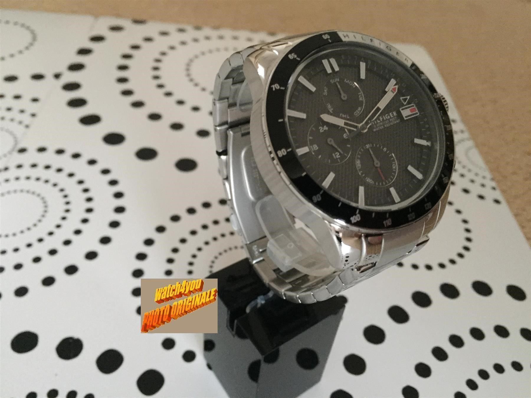 Tommy Hilfiger Orologi: TOMMY HILFIGER ORIGINALE - JACE BLACK DIAL MEN'S - NEW !!!!! – Nuovo e nell'imballaggio originale da Epalinges venduto da dream-watch 3