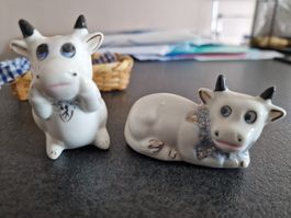 Porzellan Salz & Pfefferstreuer Kuh 2er Set