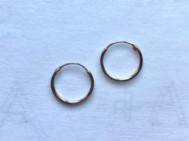 Creolen Sterlingsilber 14mm neuwertig