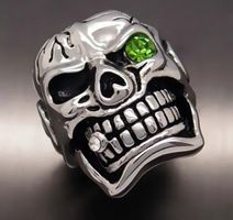 TOTENKOPF RING ** FINGERRING ** NEU ** GRÖSSE 10 **
