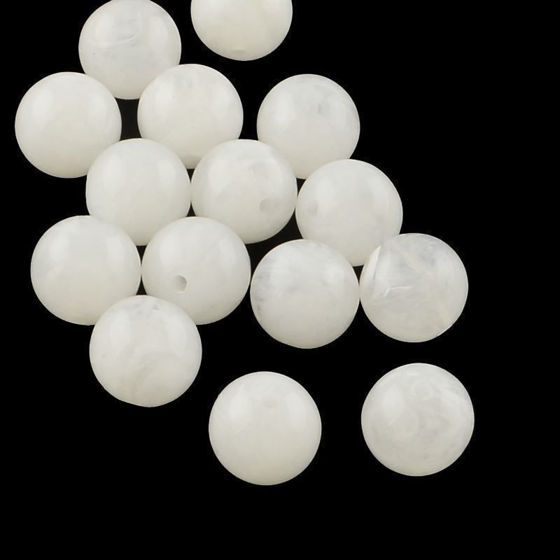 Perle (finte): Acrylperlen Rund Weiss 6mm / 100St. – Nuovo (secondo la descrizione) da Rüegsau venduto da Tausendfreund