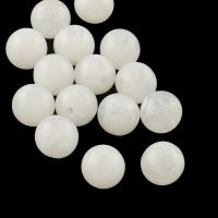 Acrylperlen Rund Weiss 6mm / 100St.