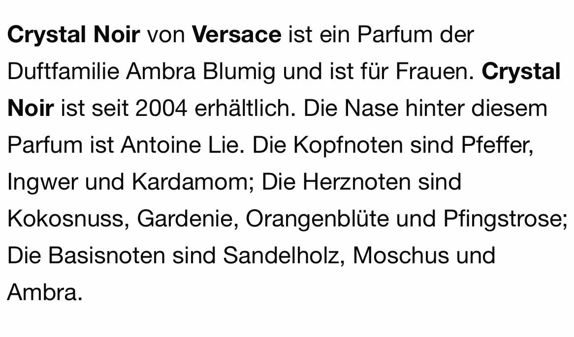 Versace Profumi & Eau de Toilette: Crystal Noir Versace 5 ml EdP Abfüllung – Nuovo (secondo la descrizione) da St. Gallen venduto da lfs_nxl8 2