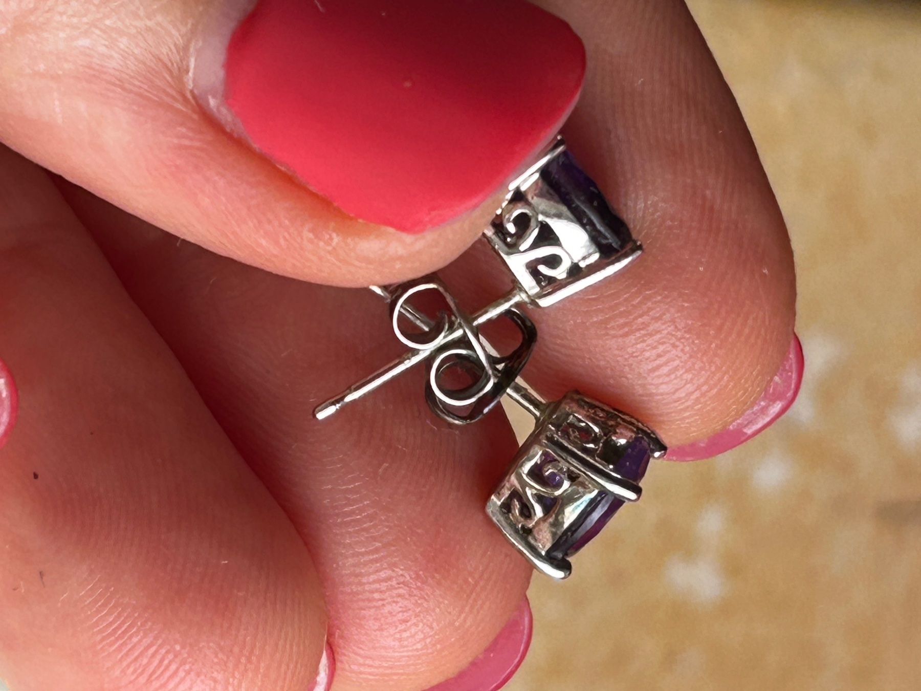 Altri gioielli: Schmuckset Amethyst Ring Ohrringe 925 Silber Gr. 56 – Usato da Dittingen venduto da Bijoubelle 7