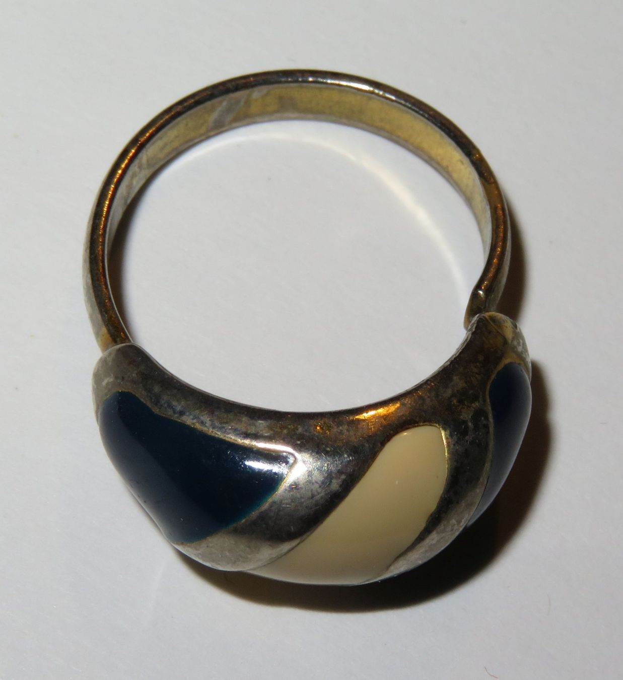 Anelli: Fingerring versilbert, mit Emaille 2-farbig – Usato da Oberriet SG venduto da Manick 3