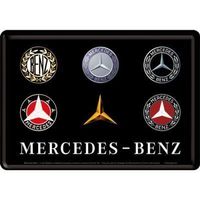 Blechschildkarte 3D-MERCEDES-BENZ-LOGOS