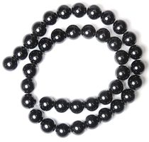 1 Strang echte tolle schwarze Onyx Perlen 10 mm