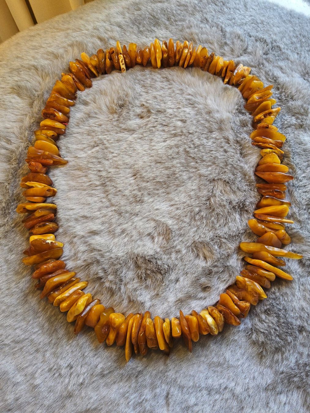 Catenine: Grosse dicke Bernstein Butterscotch Halskette Collier – Usato da Zürich venduto da SciTec