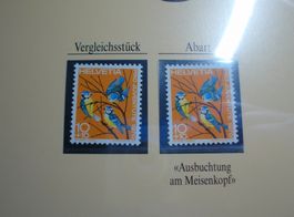 Abart 1970 **, PJ Blaumeise, Ausbuchtung am Kopf