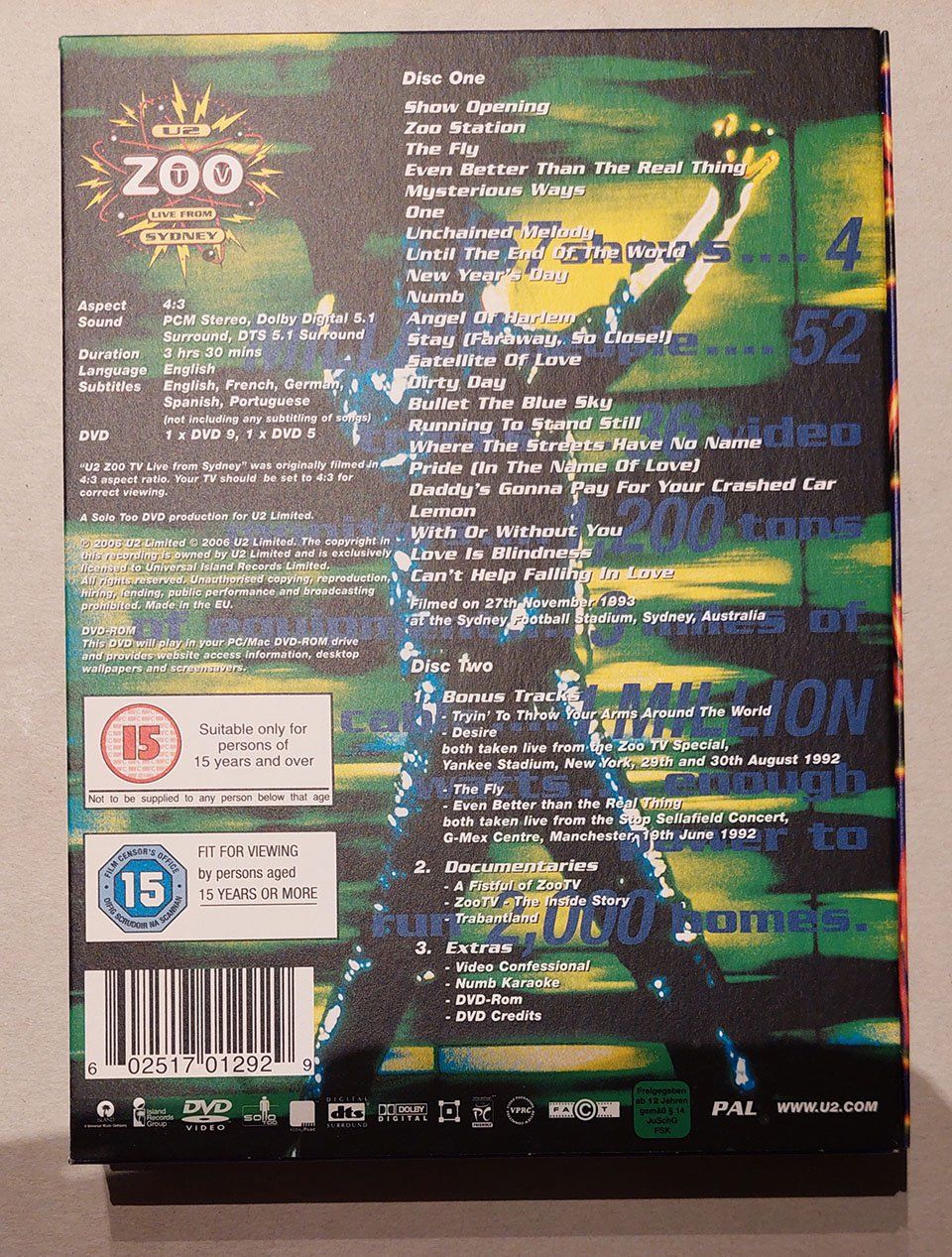 Tutti i DVDs: Lot de 4 DVD de U2 – Usato da Nyon venduto da tekkboy1968 2