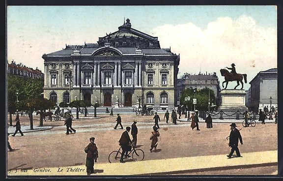 Cartoline postali: AK Genève, Le Theatre, 1917 – Usato da Berlin venduto da bartko-reher