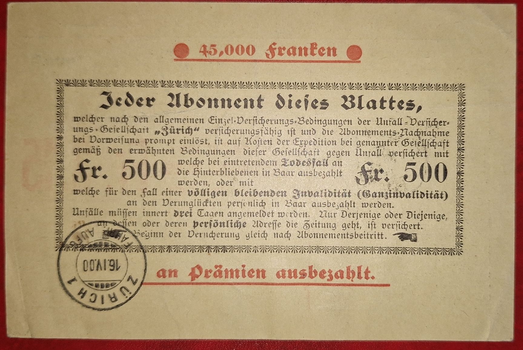 Tutti i francobolli: Ganzsache Schweizer Wochenzeitung  – Usato da Balgach venduto da SIMEON27 1