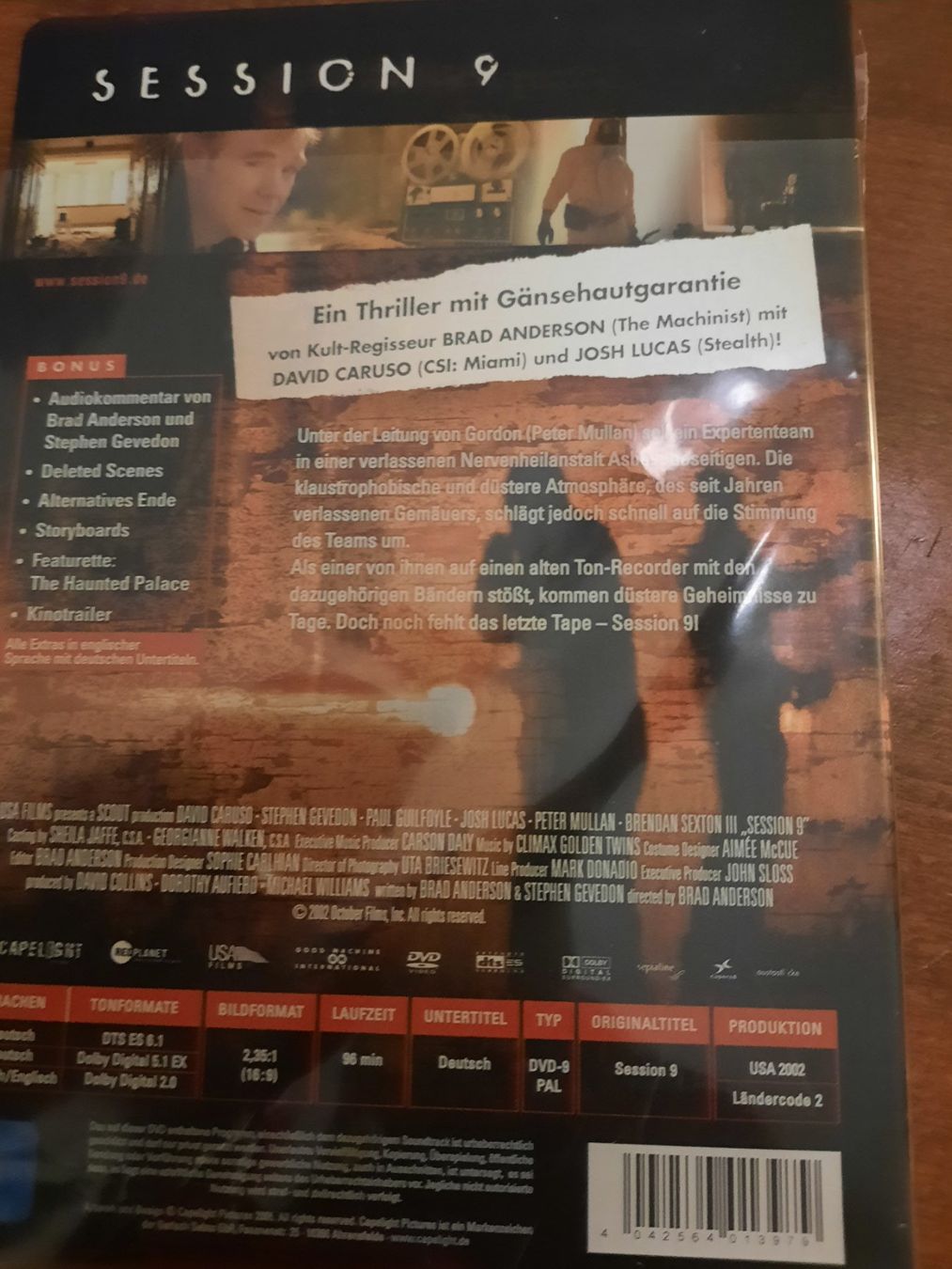 Tutti i DVDs: Session 9 Steelbook (DVD) – Usato da Laupen ZH venduto da chefdom 1