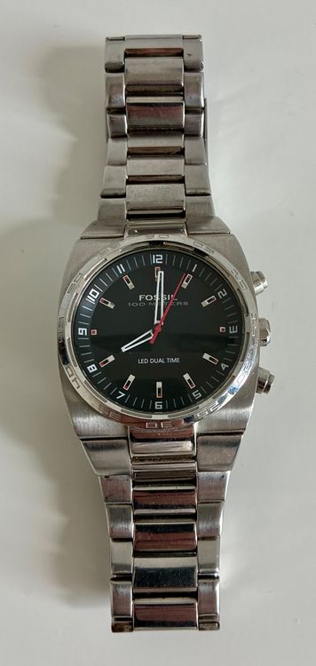 Fossil Montres: Fossil Herrenuhr Dual Time, Edelstahl, guter Zustand – D'occasion à Zürich par tersus1981 5