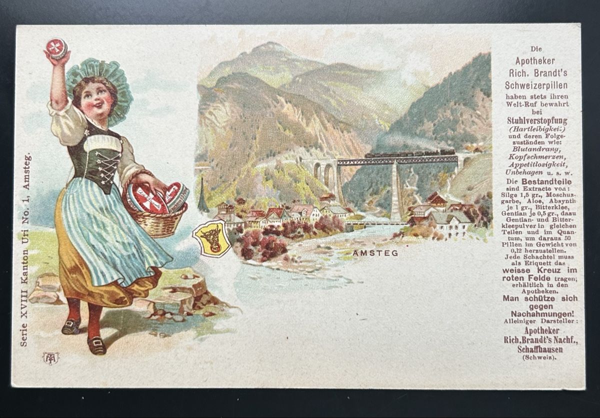 Cartoline postali: AK Amsteg Litho  – Usato da Horw venduto da Tellbub