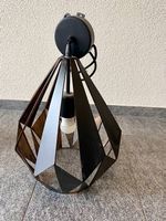 Industrie-Pendelleuchte, geometrisch, schwarz