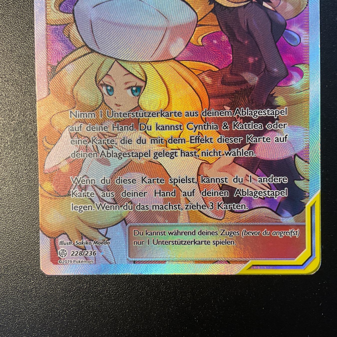 Pokémon Carte collezionabili: Pokémon Cynthia & Kattlea Full Art 228/236 Cosmic Ecli. Ab 1 – Usato da Niederuzwil venduto da NadineS75 2
