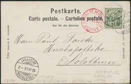 BE Bad Heustrich - Hotelstempel - Karte - Aeschi bei Spiez