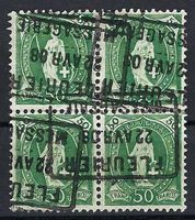 98A x 4, VIERERBLOCK 0 FLEURIER, SBK 400.-