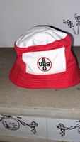 UBS Bucket Hat Rot/Weiss - Kultiger Sommerhut - Swiss 80er J