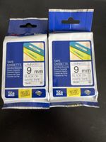Brother TZe-221 Tape 9mm Black on White 2x Neu