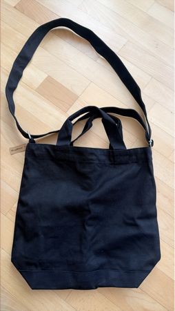 Stofftasche schwarz mit Tragegurt neu