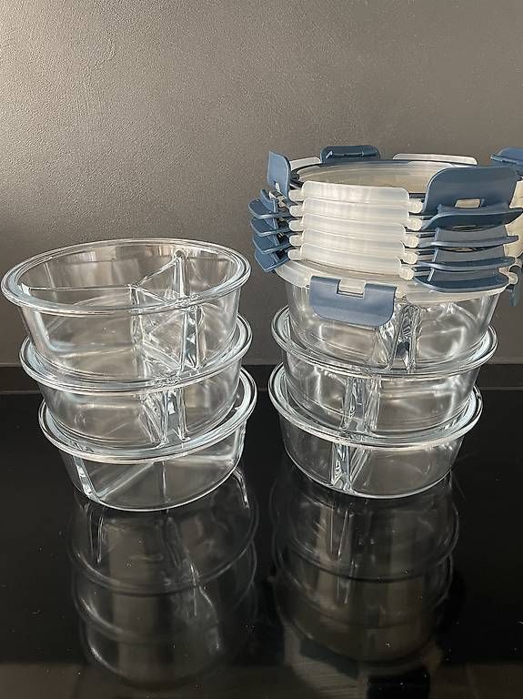 Ciotole: 6er-Set Glasschalen mit 3 Fächern – Usato da Bern venduto da nat_wf7x