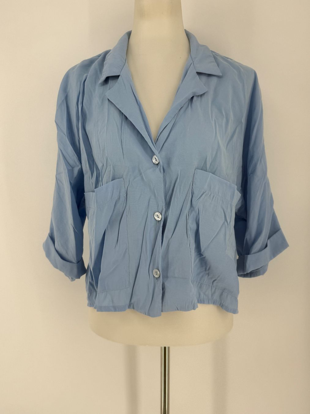 Pull&Bear Camicette: Lockere kurze Bluse Gr. S von Pull&bear – Usato da Auenstein venduto da moin.