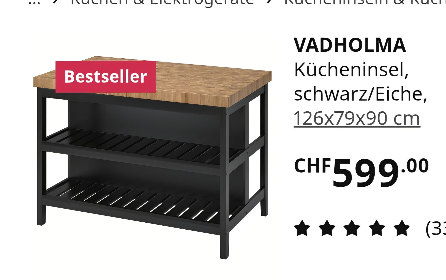 Ikea Tische: vadholma kücheninsel  – Gebraucht aus Birmenstorf AG von JenniferLopetrone 3