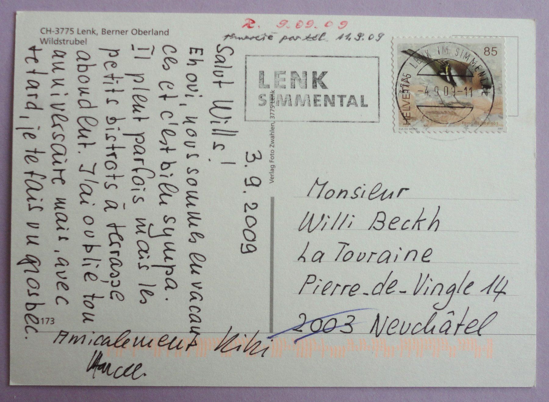 Cartoline postali: Lenk, Wildstrubel – Usato da Fétigny venduto da Billy2miny 1