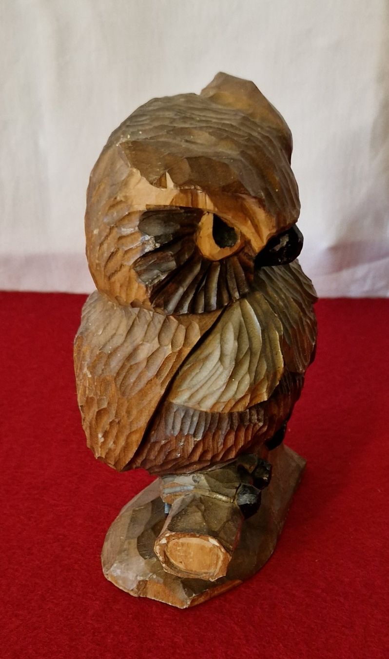 Statuette: Eule auf Ast, Holz schön detailliert geschnitzt ca. 19cm – Usato da Zürich venduto da silver-team 3