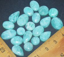 Cabochon Set L-3363 – 20 Stück Grüner Amazonit