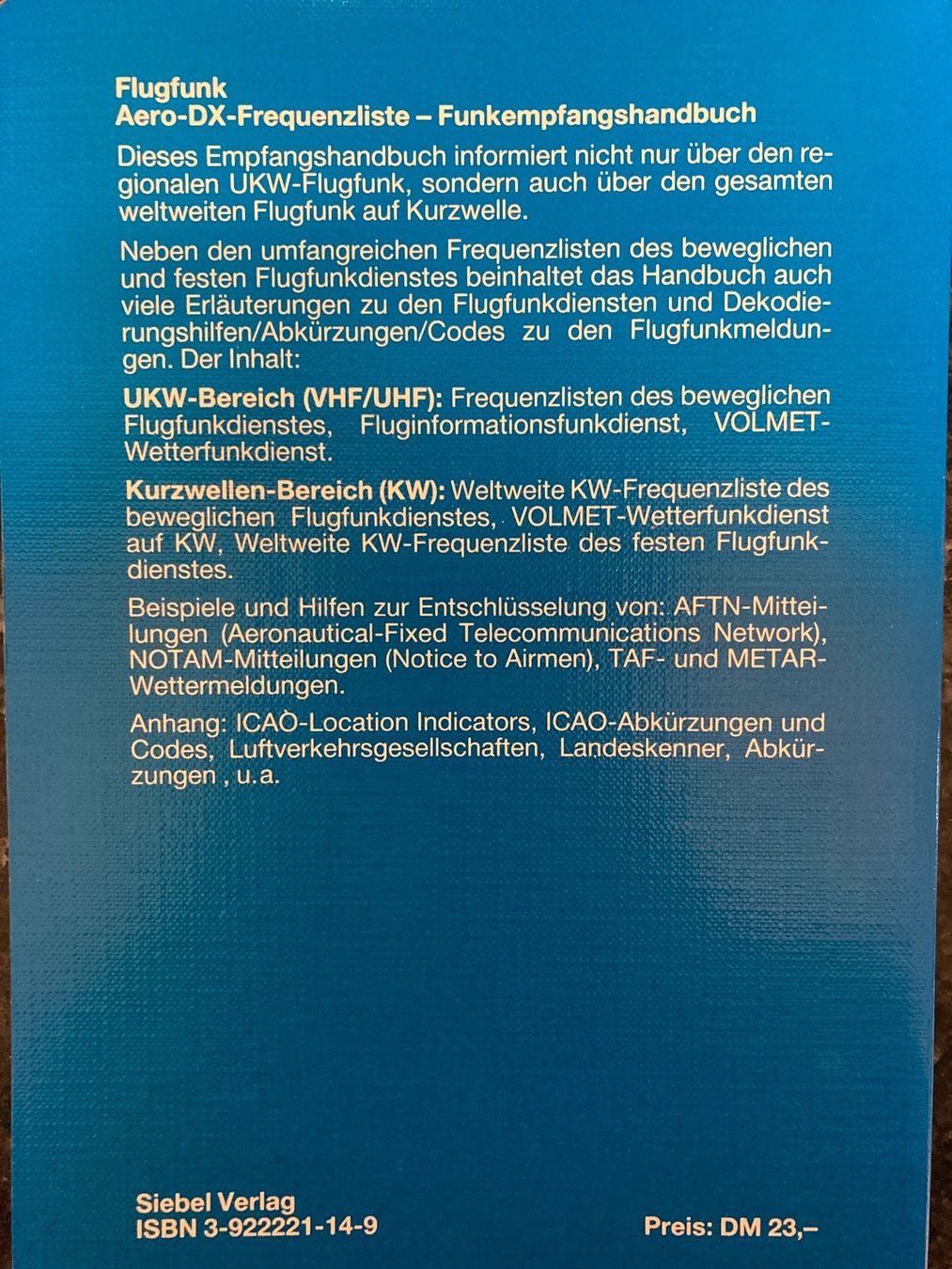 Livres: Flugfunk – D'occasion à Bassersdorf par SWISS77W 1