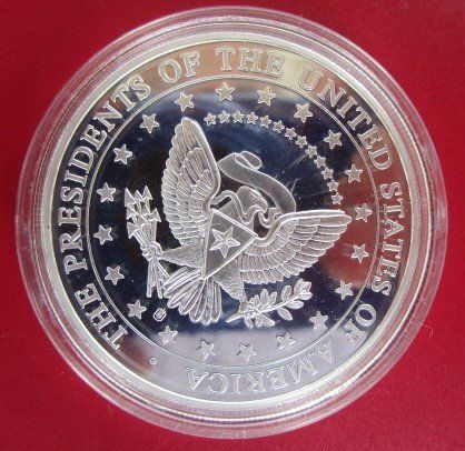 Medaglie: Barack Obama - US-Präsident - versilbert - PP – Nuovo e nell'imballaggio originale da Luzern venduto da Horoskop1 1