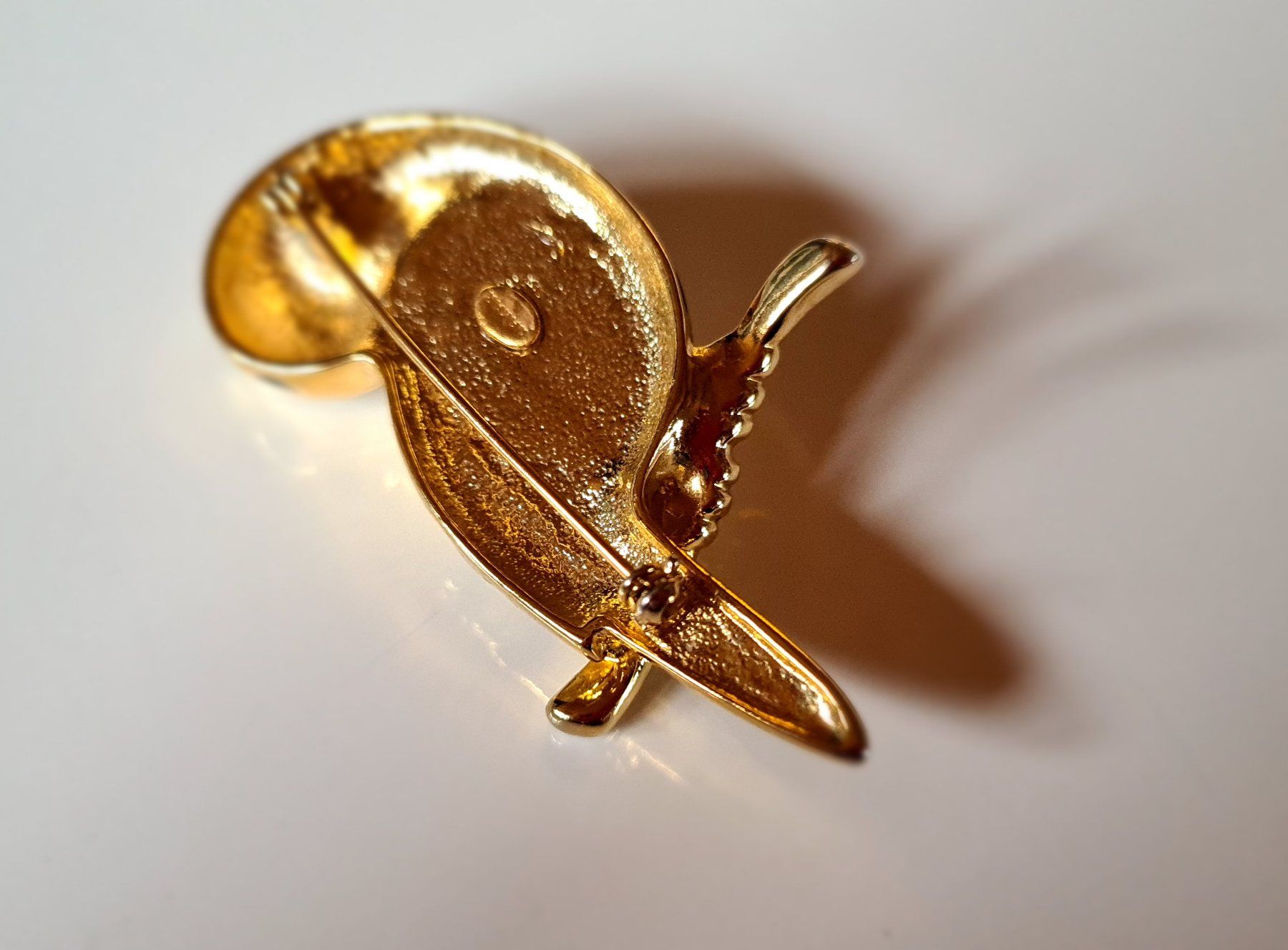 Broschen & Nadeln: Modeschmuck Eulenbrosche mit Glitzersteinen – Gebraucht aus Frauenfeld von Purzli 1