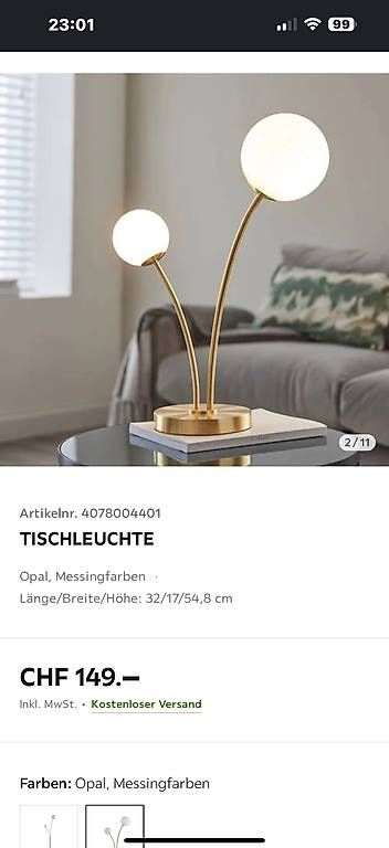 Lampen: Tischlampe  – Gebraucht aus Abtwil SG von Riono-01