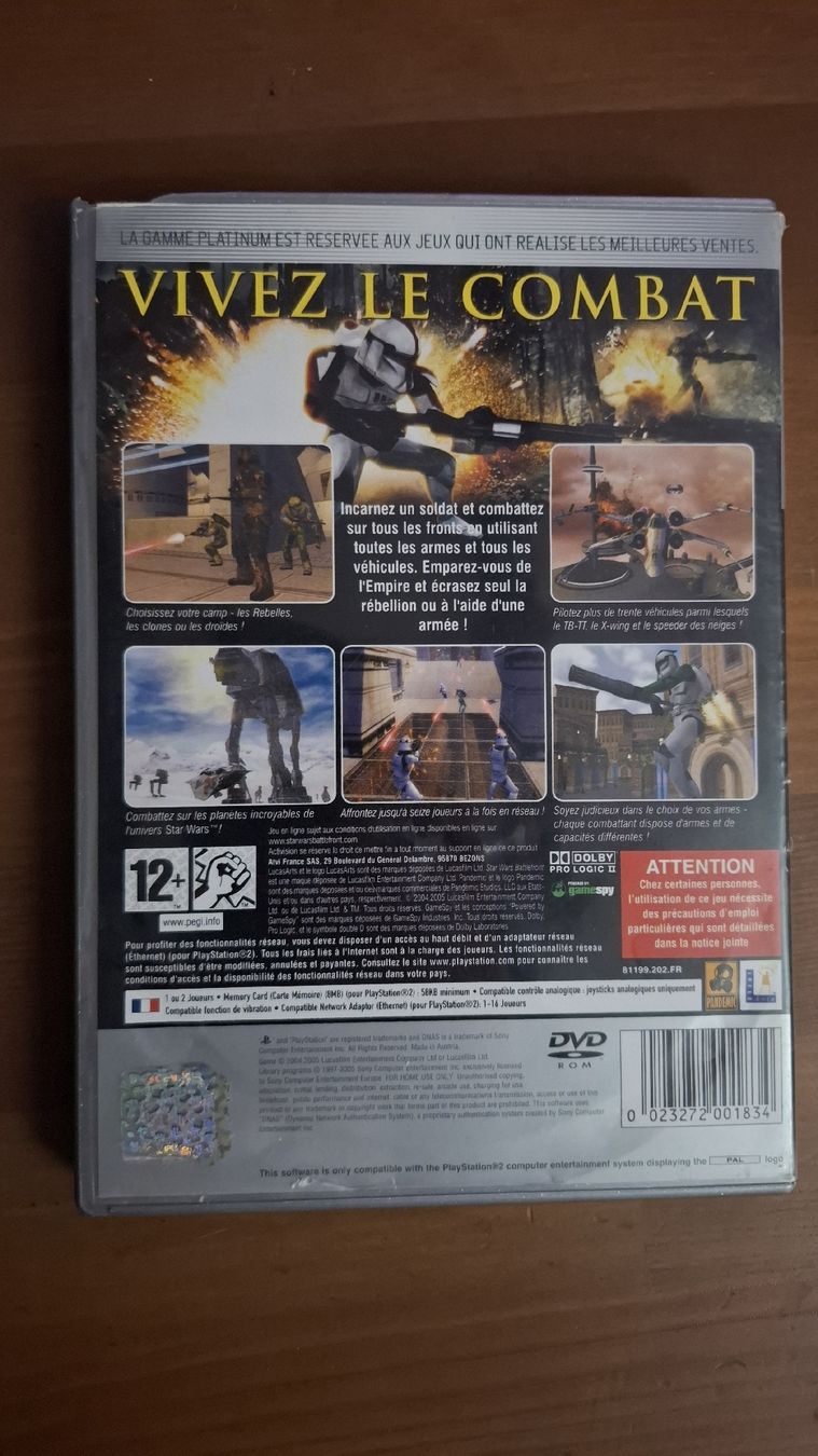 Spiele: Star Wars Battlefront PS2 - Version Platinum – Gebraucht aus Fiaugères von Fiaugeres1609 1