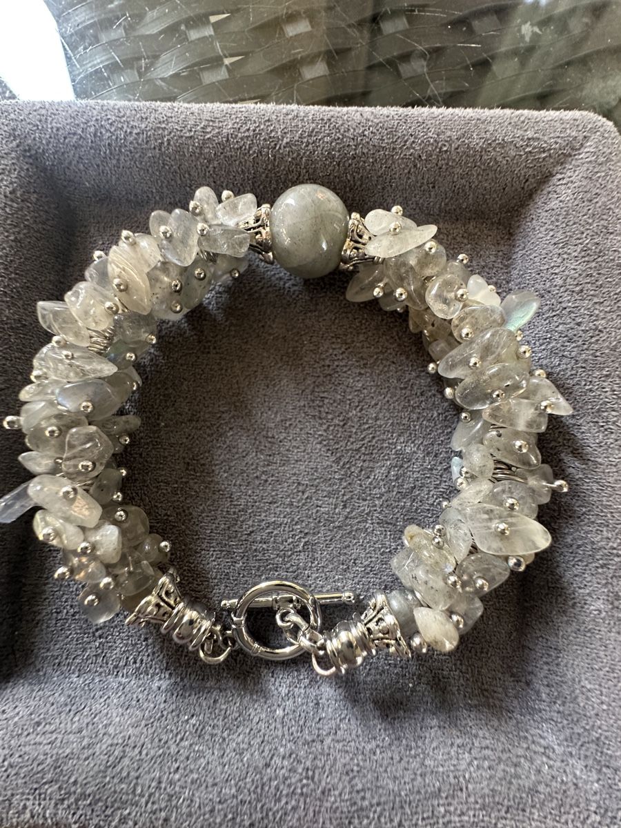 Bracciali & Braccialetti: Armband mit Labradorit Steinen – Nuovo e nell'imballaggio originale da Kriens venduto da Hortensie6