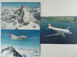 Aviatik 3 grossformatige Ansichtskarten der Classic Air DC-3