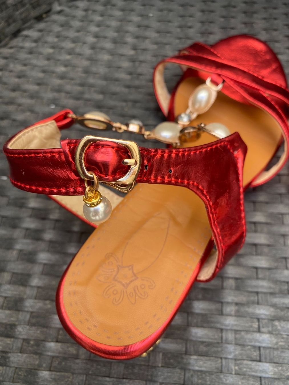 Scarpe da donna: SUMMERTIME - stylischer Sommerschuh mit Perlen, rot, 39 – Usato da Winkel venduto da ferrari2022 6