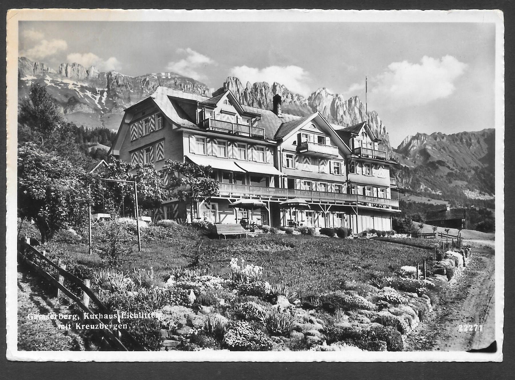 Cartoline postali: Gams Gamserberg Kurhaus Eichlitten – Usato da Olten venduto da clotaldi