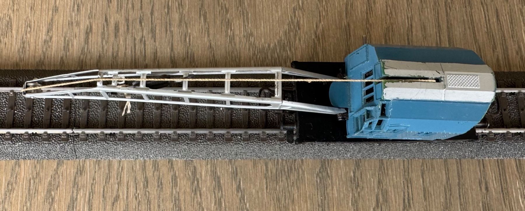 Märklin Modellini di ferrovie: blauer Kranwagen "Krupp-Ardelt"; OVP – Usato da St. Moritz venduto da Manu7500 5