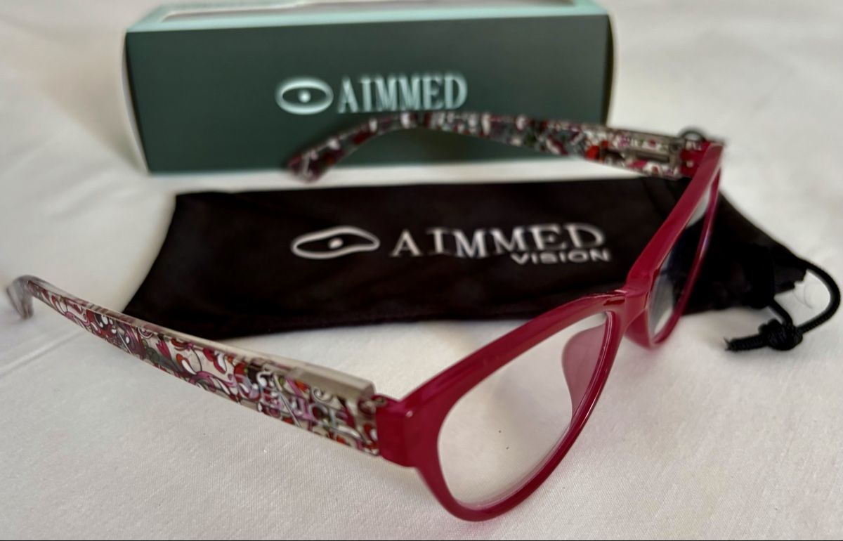 Occhiali & Lenti: Lesebrille Aimmed Vision, 2.00, rot/bunt, mit Etui & Box – Usato da Gränichen venduto da RetoLexi