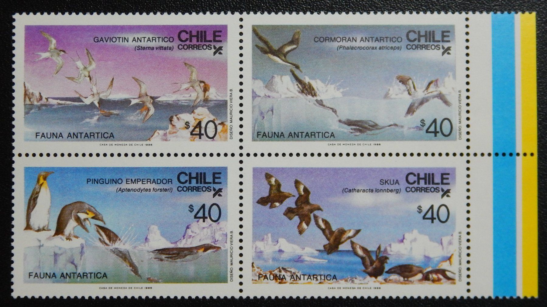 Tutti i francobolli: Chile Kat. 1139-1142 ** 1986 – Usato da Zürich venduto da Muehlekauf