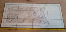 Alte Topographische Karte "WILDHAUS" und "BUCHS" 1900 Leinen
