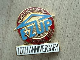Pin E-Z-UP 10th Anniversary World fastest shelters