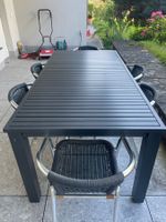 Modernes Outdoor-Essset – Tisch + 6 Stühle - Sehr guter Zust