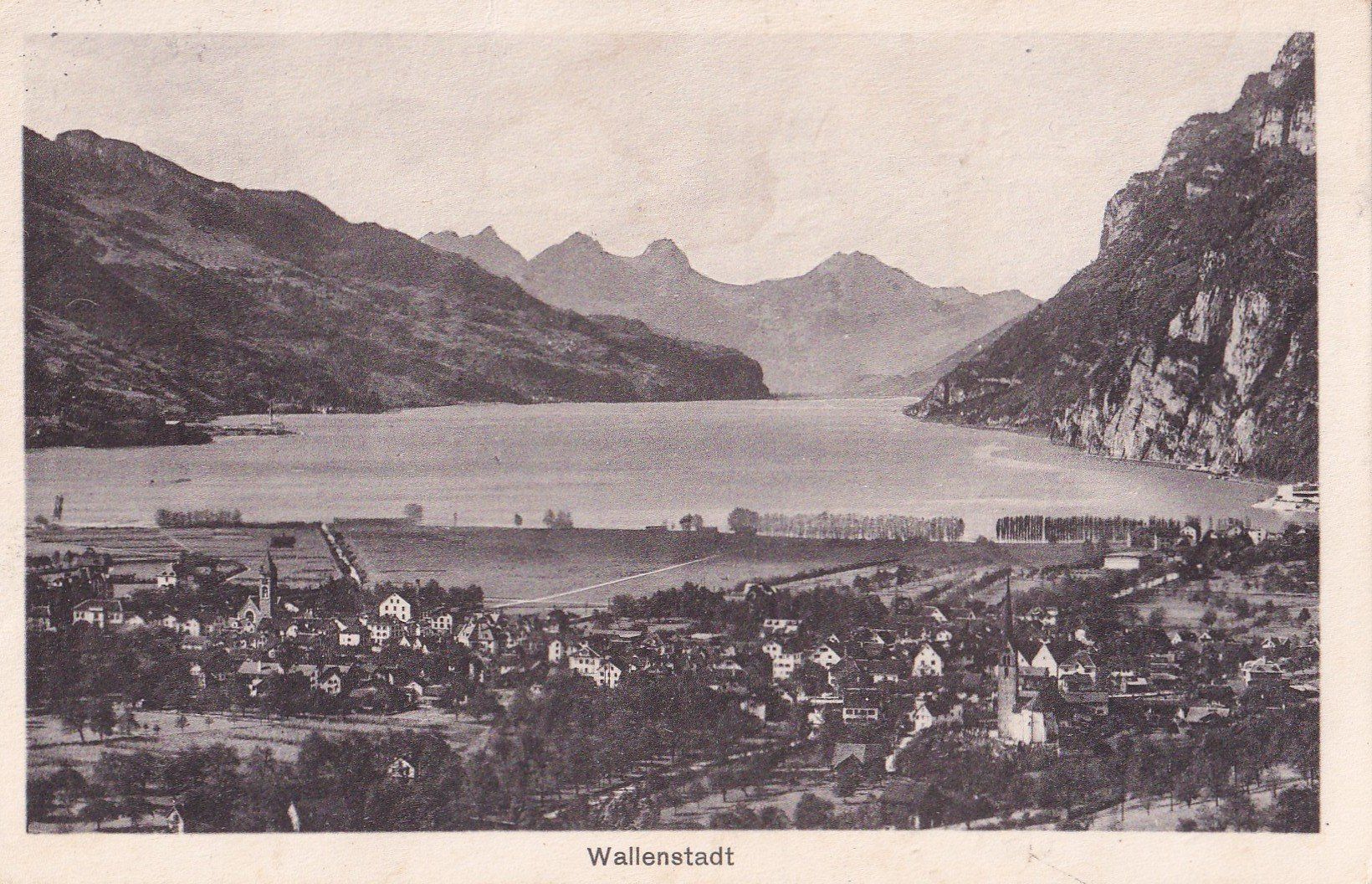 Cartoline postali: Walenstadt Gesamtansicht – Usato da Olten venduto da clotaldi